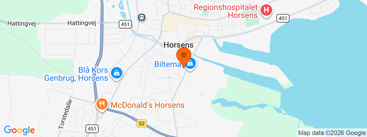 Map preview for Horsens