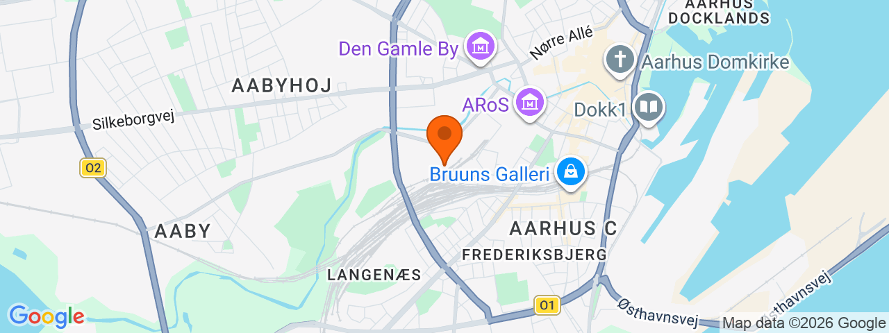 Map preview for Aarhus C